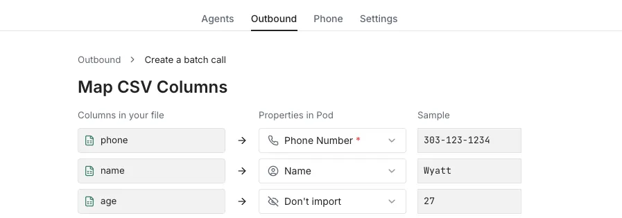 Outbound CSV Campaign Setup