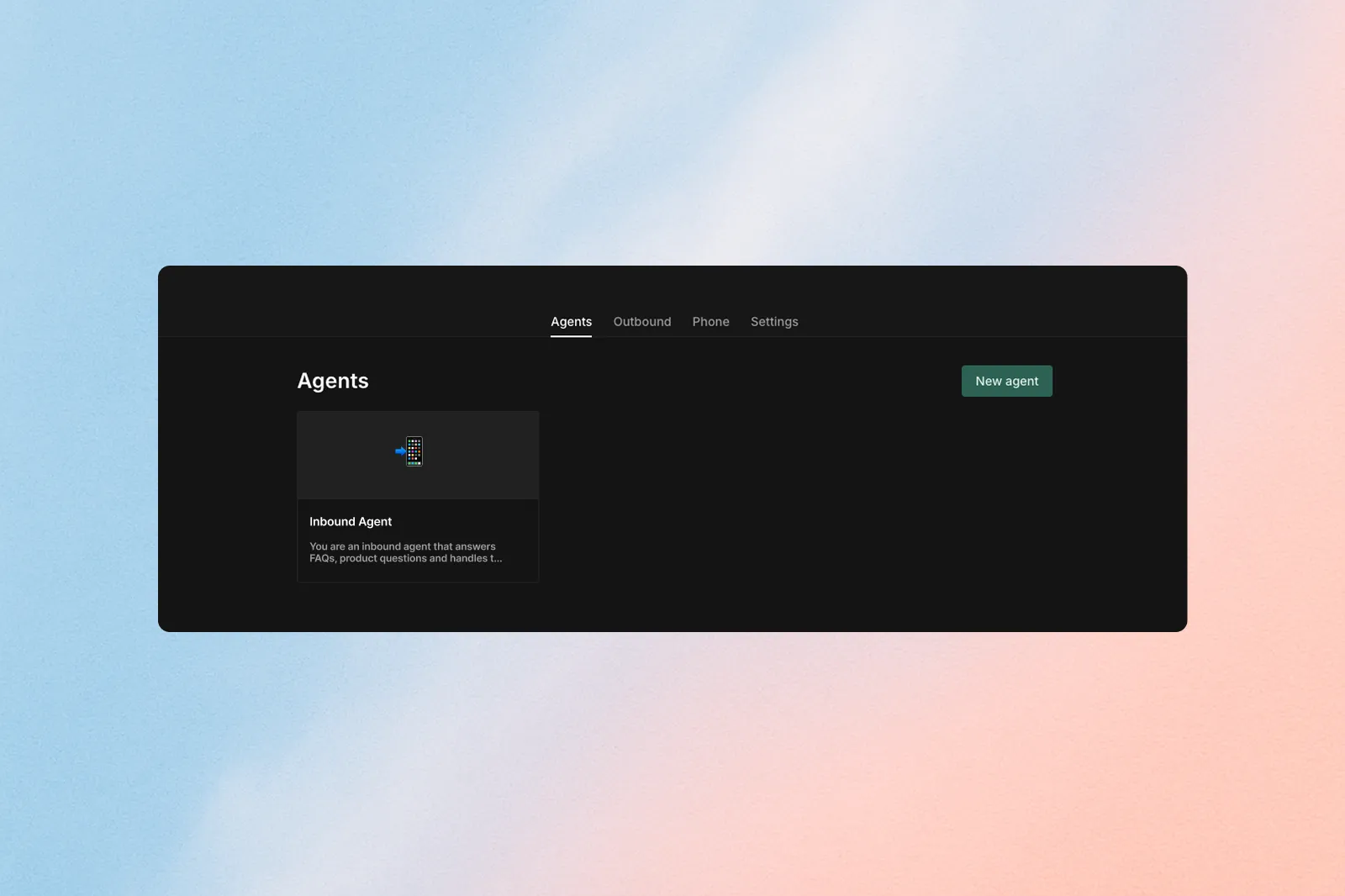Inbound Agent Setup