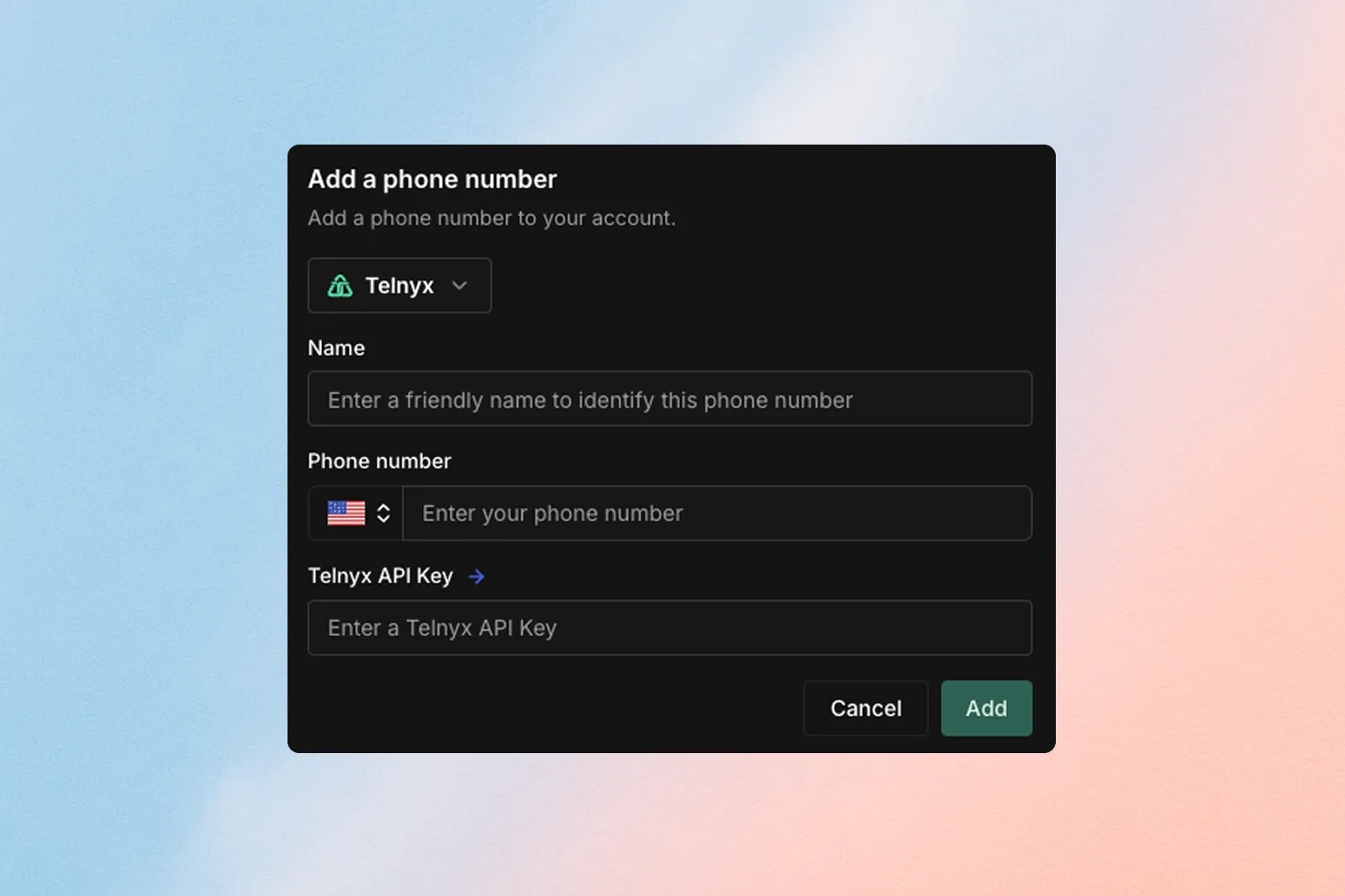Phone Number Setup via Telnyx