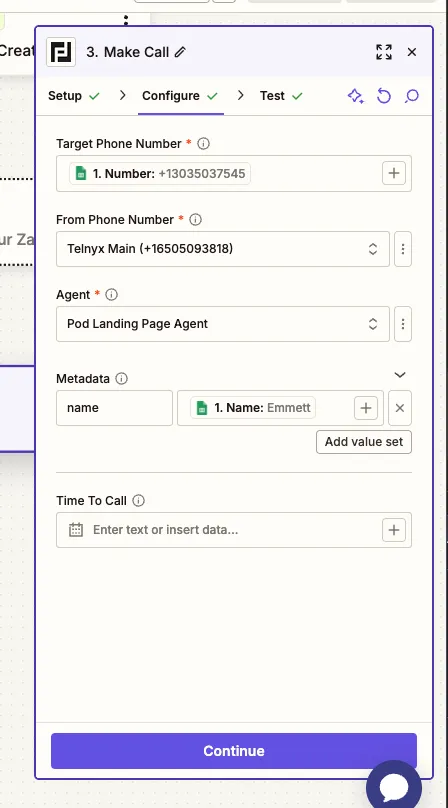 Zapier Create Action